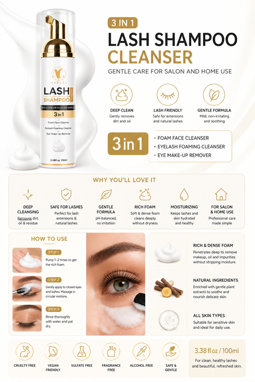 3-in-1 Lash Shampoo & Cleanser